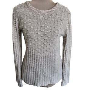 41 Hawthorne Poppi Popcorn Ribbed Knit Pullover Sweater Coastal Summer Preppy